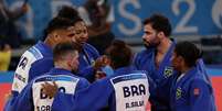 Brasil disputou o bronze do Judô por equipes nesse sábado (03) nas Olimpíadas de Paris 2024  Foto: Esporte News Mundo