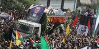 Iranianos participam de funeral do líder do Hamas, Ismail Haniyeh, em Teerã Foto: Majid Asgaripour/WANA (West Asia News Agency) via REUTERS