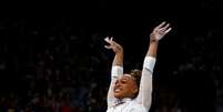 A ginasta brasileira Rebeca Andrade após performance  Foto: REUTERS/Hannah Mckay