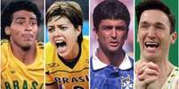 Romário, Leila Barros, Bebeto e Diego Hypólito já disputaram eleições  Foto: @90sfootball via X, @leiladovolei via Facebook, @bebetotetra via Instagram e Márcio Fernandes/Estadão / Estadão