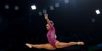 Rebeca Andrade na final da ginástica artística na Olimpíada de Paris  Foto: REUTERS/Hannah Mckay