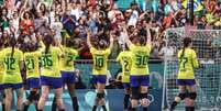 Brasil x Angola no handebol feminino  Foto: Gaspar Nobrega/COB / Olimpíada Todo Dia