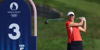 A britânica Charley Hull em ação   Foto: Paul Childs / Reuters