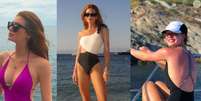 Moda praia de Marina Ruy Barbosa: fotos de looks da atriz provam que maiô é chique e funciona em qualquer lugar.  Foto: Reprodução, Instagram / Purepeople