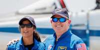  Os astronautas da Nasa Butch Wilmore e Suni Williams  antes do lançamento do Starliner-1 Crew Flight Test (CFT) da Boeing, em Cabo Canaveral, Flórida, EUA
25/04/2024
REUTERS/Joe Skipper  Foto: Reuters