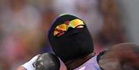 Raven Saunders chamou a atenção pela máscara que usa para competir  Foto: Dylan Martinez / Reuters