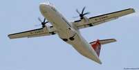 Uma aeronave ATR-72, mesmo modelo do avião que caiu em Vinhedo  Foto: DW / Deutsche Welle