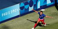 Swanson fez o gol do ouro olímpico em Paris para os EUA  Foto: REUTERS/Benoit Tessier