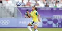 Marta completa 200 jogos pelo Brasil na vitória de 1 a 0 sobre o Japão, que classificou a seleção para as quartas de final do futebol feminino  Foto: Rafael Ribeiro/CBF / Olimpíada Todo Dia