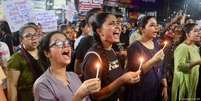 "Retomar a noite": mulheres fazem vigília na Índia em protesto contra a violência de gênero após brutal assassinato de médica em hospital  Foto: DW / Deutsche Welle