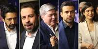 Ricardo Nunes (MDB), Guilherme Boulos (PSOL), José Luiz Datena (PSDB), Pablo Marçal (PRTB) e Tabata Amaral (PSB) aparecem nas primeiras posições na disputa pela Prefeitura de São Paulo, segundo a última pesquisa DataFolha  Foto: Daniel Teixeira/Estadão / Estadão