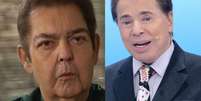 Faustão lamentou a morte de Silvio Santos em entrevista ao 'Fantástico' deste domingo, 18 de agosto de 2024.  Foto: Reprodução, TV Globo / SBT / Purepeople