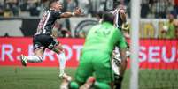 Battaglia marca o gol da classificação do Atlético na Libertadores –  Foto: Pedro Souza / Atlético / Jogada10