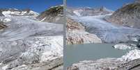 Essas enormes massas de gelo são fontes de água doce e estão desaparecendo rapidamente com a mudança climática (Fotos:Fabrice Coffrini/AFP)  Foto: Climatempo