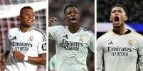 Mbappé, Vinícius Júnior e Jude Bellingham estão entre os favoritos à conquista da Bola de Ouro  Foto: JAIME REINA / AFP; Thomas COEX / AFP; OSCAR DEL POZO / AFP / Lance!