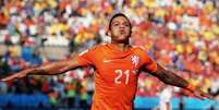 Há 10 anos, Depay marcou gol na arena do Corinthians durante a Copa do Mundo Foto: Dean Mouhtaropoulos/Getty Images