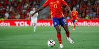 Nico Williams (Espanha) durante jogo contra a Irlanda do Norte, no dia 08.06.2024 Foto: Associated Press / Alamy Stock Photo