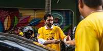 Prefeito Ricardo Nunes participou, com Tarcísio de Freitas (Republicanos) e Jair Bolsonaro (PL), da última manifestação bolsonarista na Paulista  Foto: TABA BENEDICTO / ESTADAO / Estadão