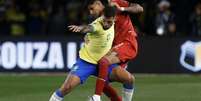 Bruno Guimarães pelo Brasil contra o Equador  Foto: Albari ROSA / AFP / Lance!