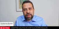 Deputado federal e candidato &agrave; prefeitura de S&atilde;o Paulo Guilherme Boulos (PSOL) participou de sabatina da&nbsp;Folha&nbsp;e UOL, nesta segunda-feira  Foto: Reprodu&ccedil;&atilde;o/YouTube/Folha de S&atilde;o Paulo