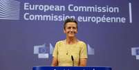 Chefe antitruste da União Europeia, Margrethe Vestager
10/09/2024. REUTERS/Johanna Geron  Foto: Reuters