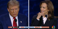 Trump e Kamala se enfrentam em debate   Foto: Reprodução / ABC News e MSNBC