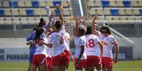 Jogadoras do time Sub-20 das Bragantinas. Foto: Ari Ferreira/Red Bull Bragantino / Esporte News Mundo