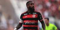 Gerson (Flamengo) durante jogo contra o Corinthians, no dia 01.09.2024 Foto: Sipa US / Alamy Stock Photo