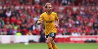 Craig Dawson (Wolverhampton) durante jogo contra o Nottingham Forest, no dia 31.08.2024 Foto: Every Second Media / Alamy Stock Photo