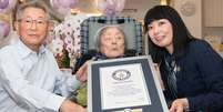 Aos 116 anos e 116 dias, Tomiko Itooka recebeu o certificado do Guinness World Records de pessoa viva mais velha do mundo. Em 16 de setembro, comemora-se o feriado de Dia do Respeito ao Idoso no Japão. Foto: Divulgação/Guinness World Records / Estadão