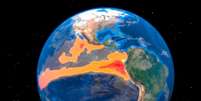 El Niño ilustrado no globo terrestre. Foto: Getty Images / BBC News Brasil