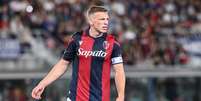 Lewis Ferguson (Bologna) durante jogo contra o Monza, no dia 13.04.2024 Foto: Independent Photo Agency Srl / Alamy Stock Photo