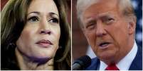 Kamala Harris e Donald Trump disputam a presidência dos Estados Unidos  Foto: REUTERS/Marco Bello, Jeenah Moon/File Photo