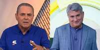 Luis Roberto e Cleber Machado são os principais narradores da TV brasileira em 2024   Foto: Divulgação - Globo - SBT / Montagem - RD1 / RD1