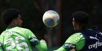 Rômulo e Murilo disputam bola no treino do Palmeiras - Foto: Cesar Greco/Palmeiras / Jogada10