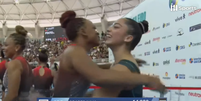 Rebeca Andrade e Júlia Soares Campeonato Brasileiro de Ginástica Artística 2024 Foto: Reprodução/NSports  Foto: Rebeca Andrade e Júlia Soares Campeonato Brasileiro de Ginástica Artística 2024  Reprodução/NSports / Olimpíada Todo Dia