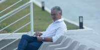  Foto: Pedro Souza / Atlético - Legenda: Presidente do Galo acompanha treino antes de jogo decisivo / Jogada10