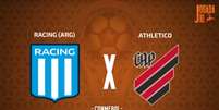 Foto: Arte Jogada10 - Legenda: Racing x Athletico / Jogada10