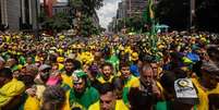 Manifesta&ccedil;&atilde;o bolsonarista na Avenida Paulista, em fevereiro do ano passado  Foto: Taba Benedicto/Estad&atilde;o / Estad&atilde;o