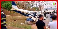 Avião de pequeno porte cai em Bragança Paulista (SP)  Foto: 