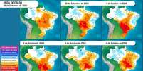 Painel de temperaturas até o dia 4 de outubro deste ano.  Foto: Divulgação/Climatempo / Estadão