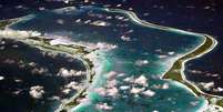 Vista aérea de Diego Garcia  Foto: BBC News Brasil