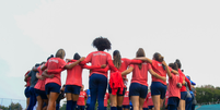 Jogadoras das Bragantinas. Foto: Fernando Roberto/Red Bull Bragantino / Esporte News Mundo