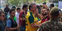 Jair Bolsonaro durante votação no Rio de Janeiro  Foto: LUIZ GOMES/FOTOARENA/ESTADÃO CONTEÚDO