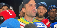 Pablo Marçal conversou com jornalistas após ficar em terceiro lugar na disputa pela Prefeitura de São Paulo  Foto: Redação Terra/Karen Lemos