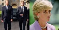 Os príncipes William e Harry e a mãe, a princesa Diana Foto: Getty Imagens / Manequim