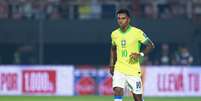 Rodrygo (Brasil) durante jogo contra o Paraguai, no dia 10.09.2024 Foto: DiaEsportivo / Alamy Stock Photo