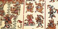 O Codex Vindobonensis Mexicanus 1, um documento mixteca milenar, expõe o uso de alucinógenos pelas culturas mesoamericanas  Foto: Getty Images / BBC News Brasil