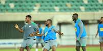 Seleção da Nigéria durante treino.   Foto: Divulgação/X/@SuperEagles / Esporte News Mundo