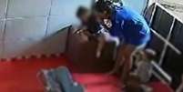 Bebê é mordida por uma professora em uma escola em Uberlândia (MG) Foto: Reprodução/TV Integração